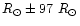 $R_{\odot} \pm 97~R_{\odot}$