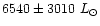 $6540 \pm 3010~L_{\odot}$