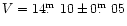 $V=14\hbox{$.\!\!^{\rm m}$ }10\pm
0\hbox{$.\!\!^{\rm m}$ }05$