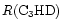 $R({\rm C_3HD})$