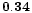 $ \bf0.34\rm $