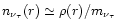 $n_{\nu_{\tau}} (r) \simeq\rho(r)/m_{\nu_{\tau}}$