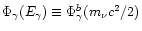 $\Phi_{\gamma}(E_{\gamma})\equiv\Phi_{\gamma}^b(m_{\nu}c^2/2)$