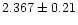 $2.367\pm0.21$