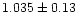 $1.035\pm0.13$