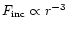 $F_{\rm inc}\propto r^{-3}$