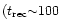 $(t_{\rm rec}{\sim}100$