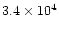 $3.4 \times 10^4$