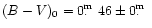 $(B-V)_{0}=
0\hbox{$.\!\!^{\rm m}$ }46\pm0\hbox{$.\!\!^{\rm m}$ }$