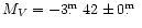$M_{V} =
-3\hbox{$.\!\!^{\rm m}$ }42\pm0\hbox{$.\!\!^{\rm m}$ }$