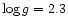 $\log g = 2.3$