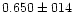 $0.650 \pm 014$