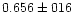 $0.656 \pm 016$