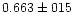 $0.663 \pm 015$
