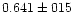 $0.641 \pm 015$