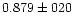$0.879 \pm 020$