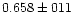$0.658 \pm 011$
