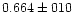 $0.664 \pm 010$