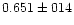 $0.651 \pm 014$
