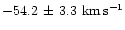 $-54.2\,\pm\,3.3~{\rm km\,s^{-1}}$