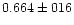 $0.664 \pm 016$