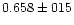 $0.658 \pm 015$