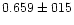 $0.659 \pm 015$