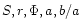 $S, r, \Phi, a, b/a$