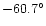 $-60.7^\circ$