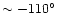 $\sim-110^\circ$