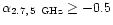 $\alpha_{\rm
2.7,\,5~GHz}\ge-0.5$
