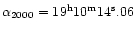 $\alpha_{2000} = 19^{\rm h}10^{\rm m}14^{\rm s}.06$