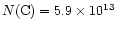 $N{\rm (C)}=5.9 \times 10^{13}$