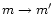 $m \rightarrow m^{\prime}$