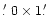 $\hbox{$.\mkern-4mu^\prime$ }0\times1\hbox{$.\mkern-4mu^\prime$ }$
