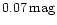 $0.07\,{\rm mag}$