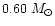 $0.60\;M_\odot$