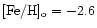 $\rm [Fe/H]_{o}=-2.6$