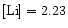 $\rm [Li]=2.23$