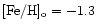 ${\rm [Fe/H]_o}=-1.3$