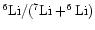 $^6{\rm Li}/(^7{\rm Li}+^6{\rm Li})$