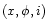 $(x,\phi,i)$