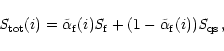 \begin{displaymath}
{\rm\it S}_{\rm tot}(i)=\tilde{\alpha}_{\rm f}(i){\rm\it S}_{\rm f} + (1-\tilde{\alpha}_{\rm f}(i)) {\rm\it S}_{\rm qs}\,,
\end{displaymath}