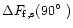 $\Delta F_{\rm f,s}(90\hbox{$^\circ$ })$