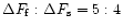 $\Delta F_{\rm f} : \Delta F_{\rm s}=5 : 4$
