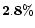 ${\bf 2.8\%}$