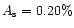 $A_{\rm s}=0.20\%$