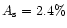 $A_{\rm s}=2.4\%$