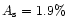$A_{\rm s}=1.9\%$