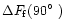 $\Delta F_{\rm f}(90\hbox {$^\circ $ })$